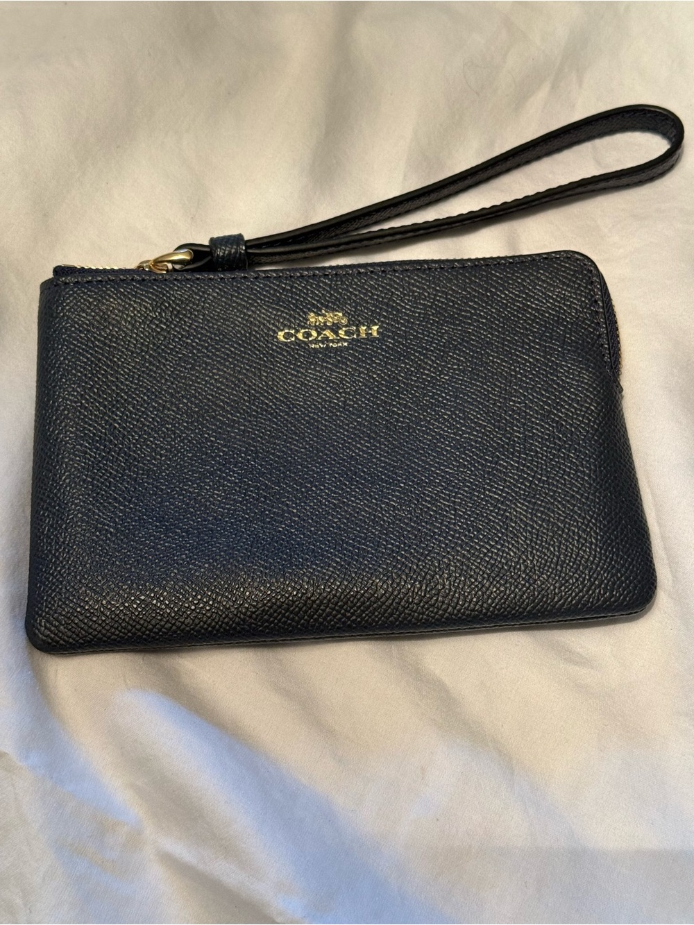 Coach Crossgrain Leather Wristlet